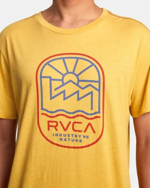 Rvca Overdub Tee Vintage Gold Men Short Sleeves