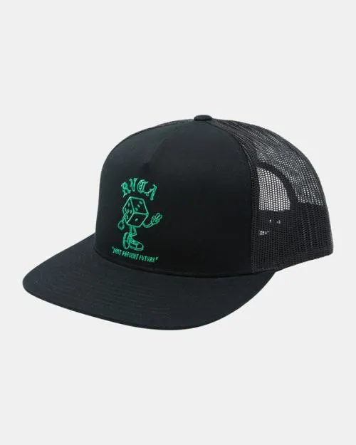 Rvca Pair O Dice Trucker Hat Black Men Hats and Beanies