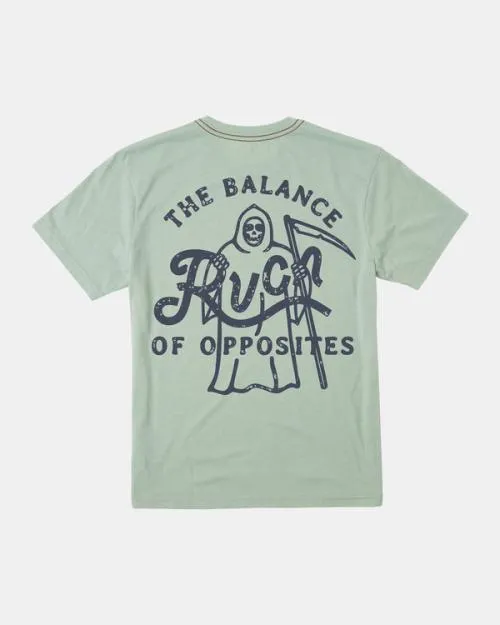 Rvca Parting Ways TShirt Green Haze Men Tees and Tanks