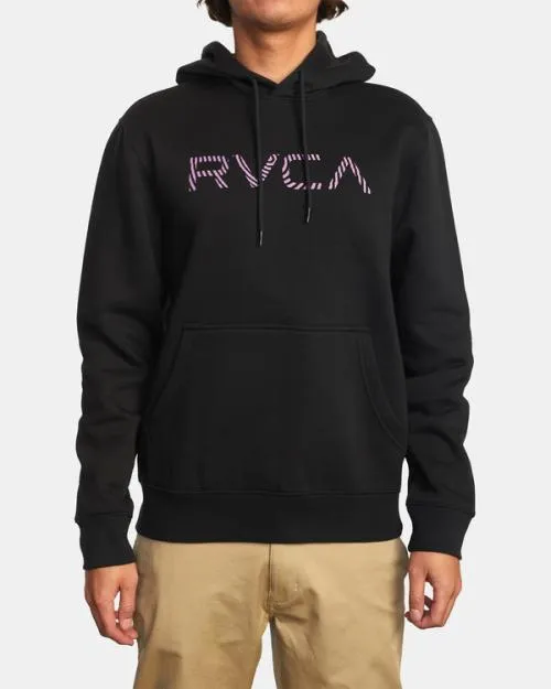 Rvca Radar Pullover Hoodie Black Men Hoodies and Sweatshirts
