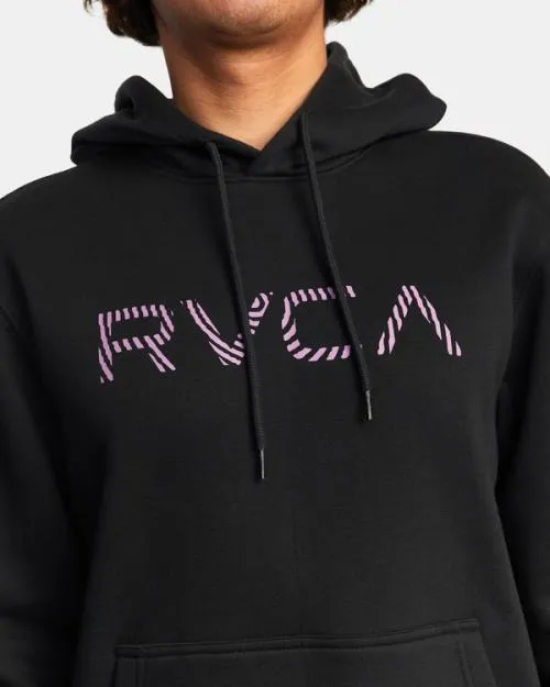Rvca Radar Pullover Hoodie Black Men Hoodies and Sweatshirts