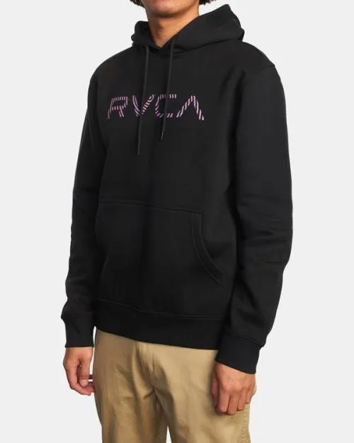 Rvca Radar Pullover Hoodie Black Men Hoodies and Sweatshirts
