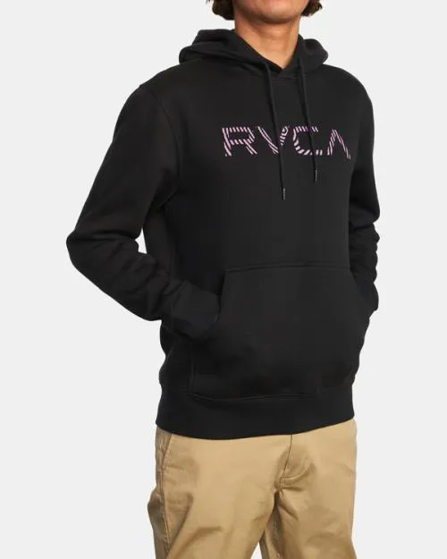 Rvca Radar Pullover Hoodie Black Men Hoodies and Sweatshirts