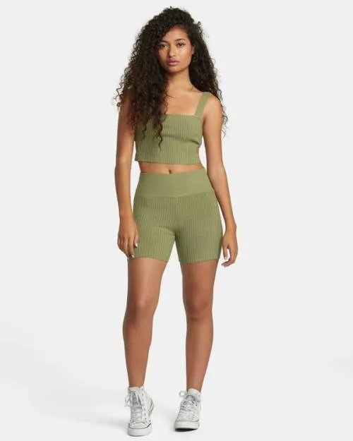 Rvca Rose Namajunas Fever Sweat Shorts Aloe Women Shorts and Skirts