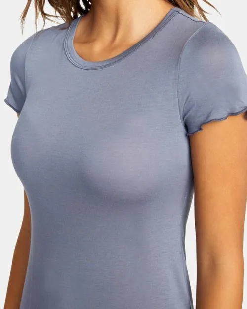 Rvca Rover TShirt Dress Blue Grey Women Dresses and Rompers