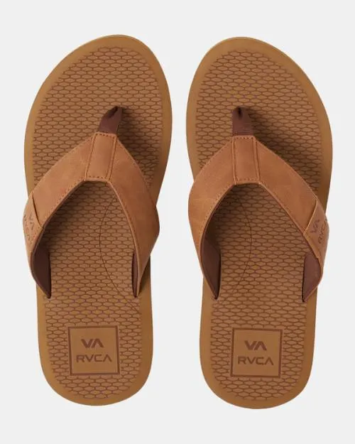 Rvca Sandbar Flip Flops Tan Men Sandals