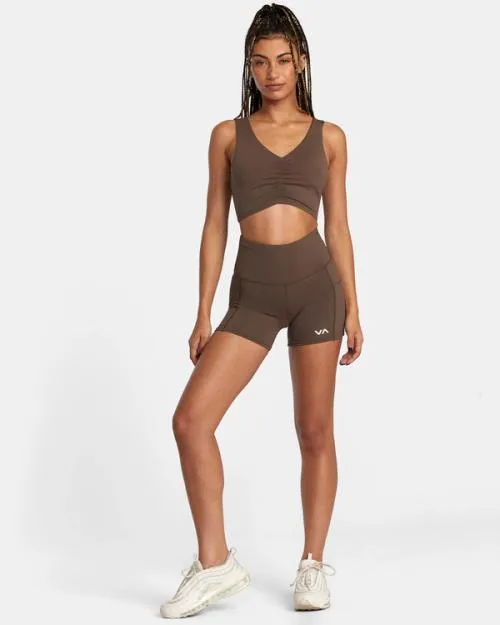 Rvca Seniesa Superbad Bike Shorts Major Brown SportWomen Athletic Shorts