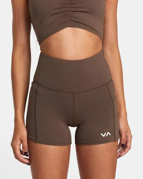 Rvca Seniesa Superbad Bike Shorts Major Brown SportWomen Athletic Shorts