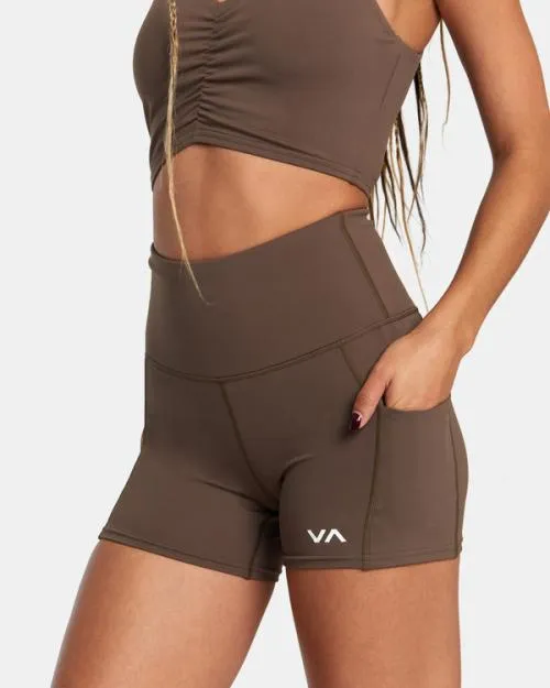 Rvca Seniesa Superbad Bike Shorts Major Brown SportWomen Athletic Shorts
