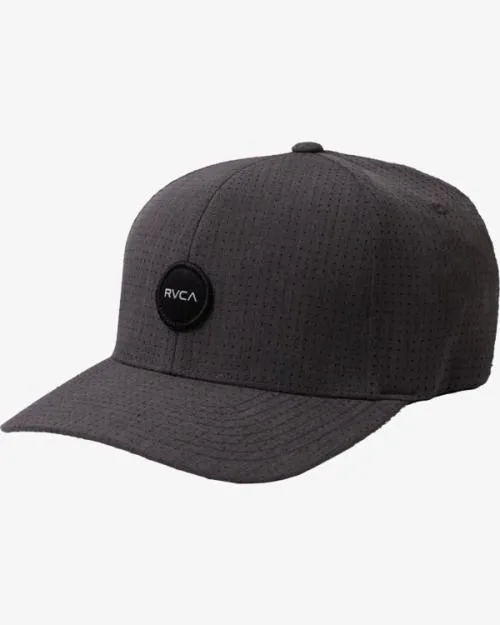 Rvca Shane Flexfit Hat Charcoal Men Hats and Beanies