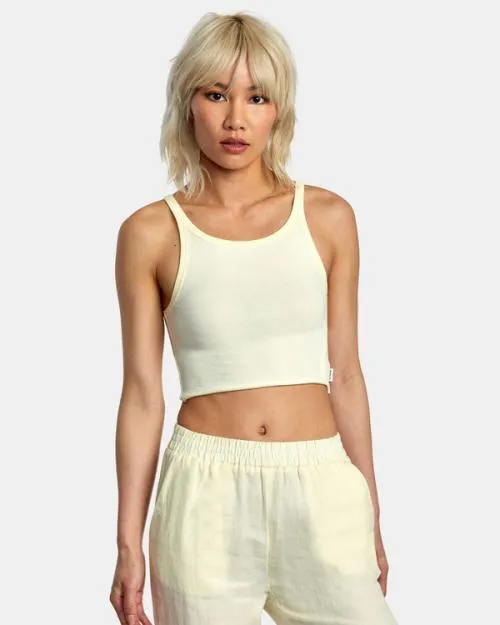 Rvca Slide Tank Top Lemon Women Tops