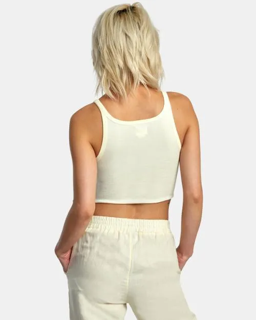 Rvca Slide Tank Top Lemon Women Tops
