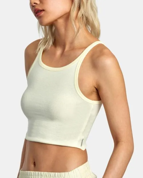 Rvca Slide Tank Top Lemon Women Tops