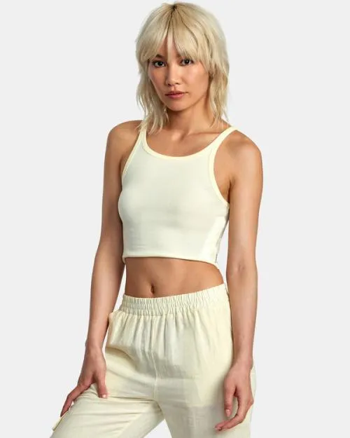 Rvca Slide Tank Top Lemon Women Tops