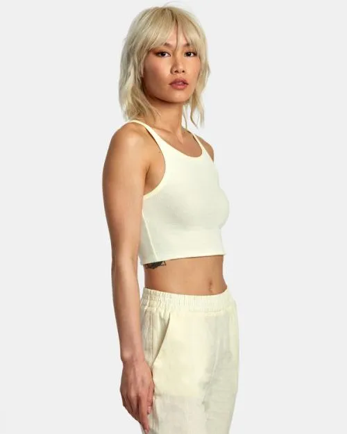 Rvca Slide Tank Top Lemon Women Tops