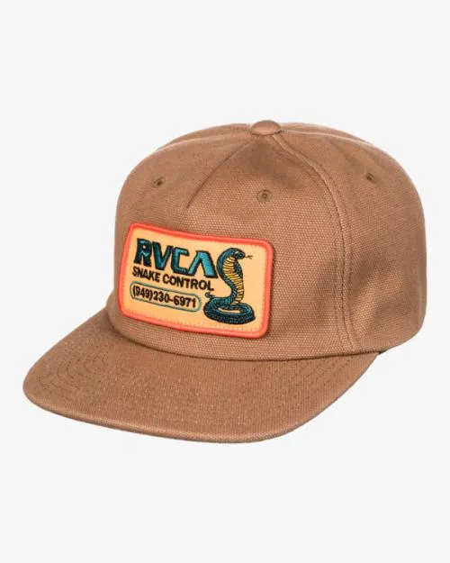 Rvca Snake Control Snapback Hat Rawhide Men Hats and Beanies