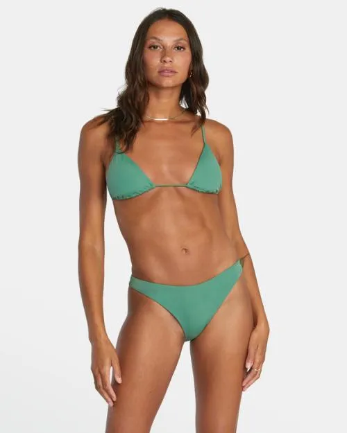 Rvca Solid Slide Triangle Bikini Top Palm Women Bikini Tops
