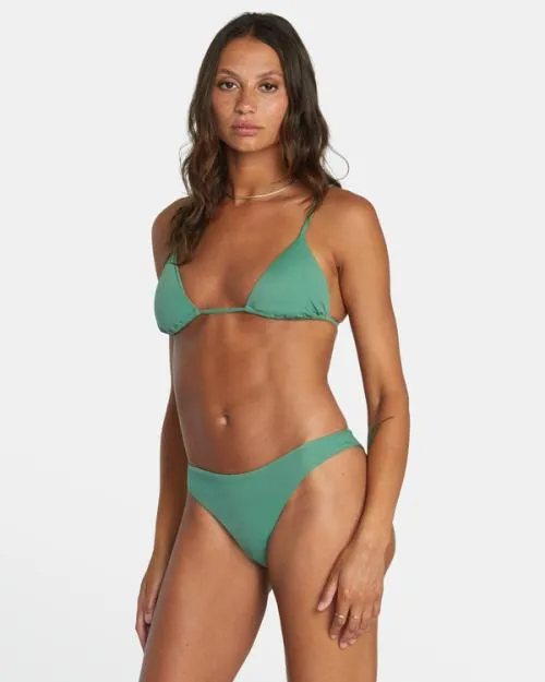 Rvca Solid Slide Triangle Bikini Top Palm Women Bikini Tops
