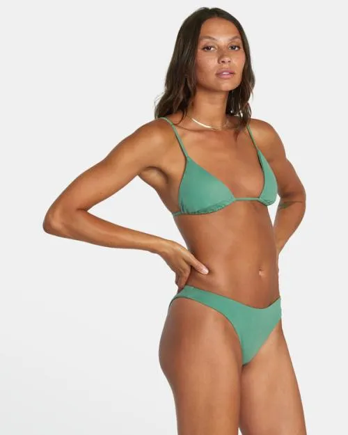 Rvca Solid Slide Triangle Bikini Top Palm Women Bikini Tops