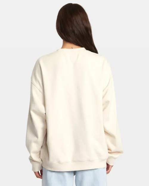 Rvca Someday Sweatshirt Latte Women Hoodies and Fleece