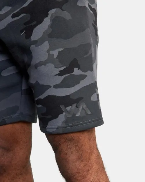 Rvca Sport Elastic Waist Walkshorts IV 19034 Camo Men Athletic Shorts