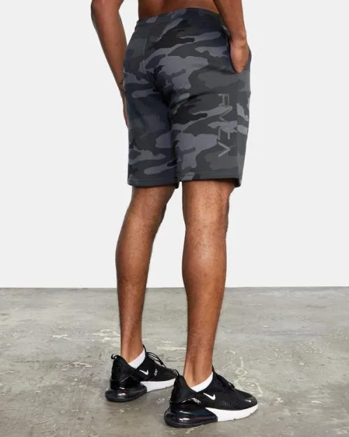 Rvca Sport Elastic Waist Walkshorts IV 19034 Camo Men Athletic Shorts