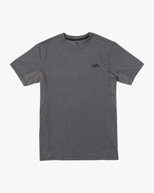 Rvca Sport Vent Performance Tee Charcoal Heather SportMen Short Sleeves