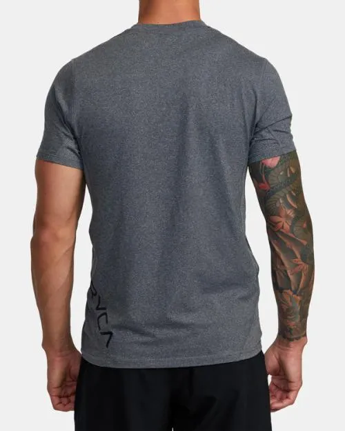 Rvca Sport Vent Performance Tee Charcoal Heather SportMen Short Sleeves