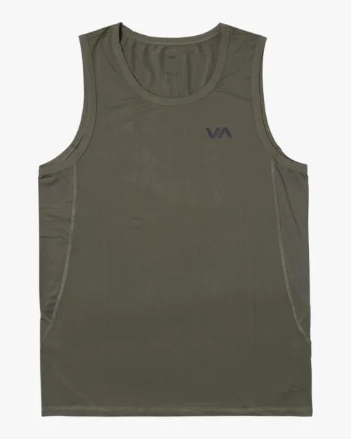 Rvca Sport Vent Tank Top Olive SportMen Tees and Tanks