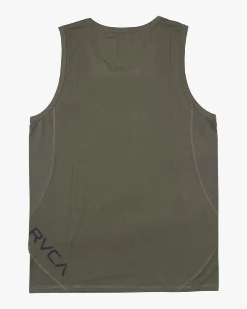 Rvca Sport Vent Tank Top Olive SportMen Tees and Tanks