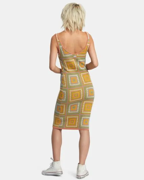Rvca Squared Crochet Dress Guava Women Dresses and Rompers