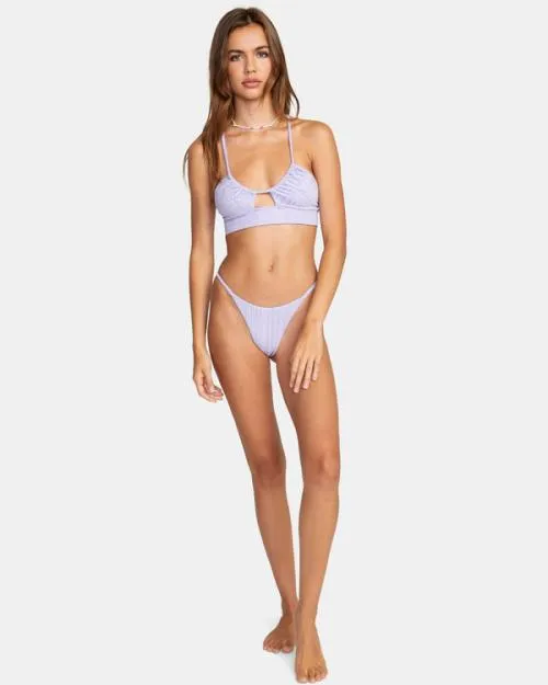 Rvca Stardust Crop Bikini Top Violet Women Bikini Tops
