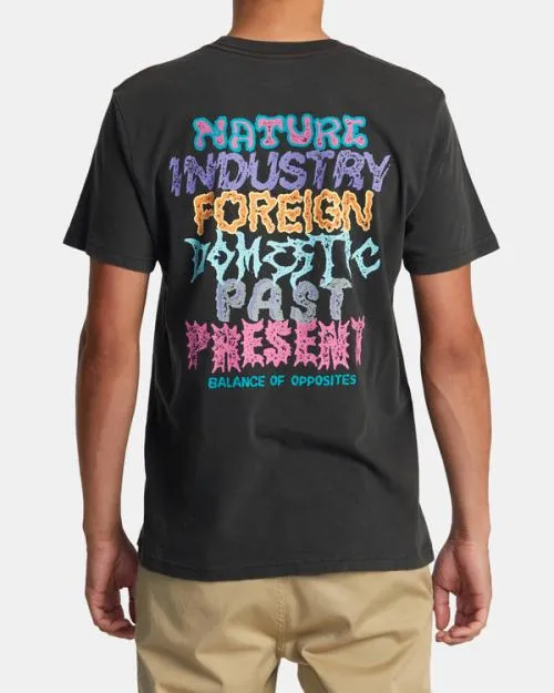 Rvca Static Tee Pirate Black Men Short Sleeves
