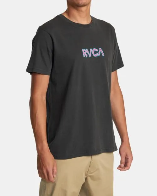 Rvca Static Tee Pirate Black Men Short Sleeves