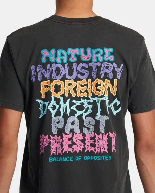 Rvca Static Tee Pirate Black Men Short Sleeves