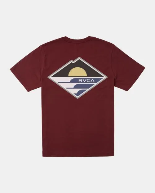 Rvca Sunswell Tee Oxblood Red Men Short Sleeves