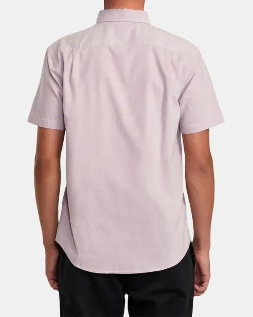 Rvca That039ll Do Stretch Short Sleeve Shirt Lavender Men Shirts and Flannels