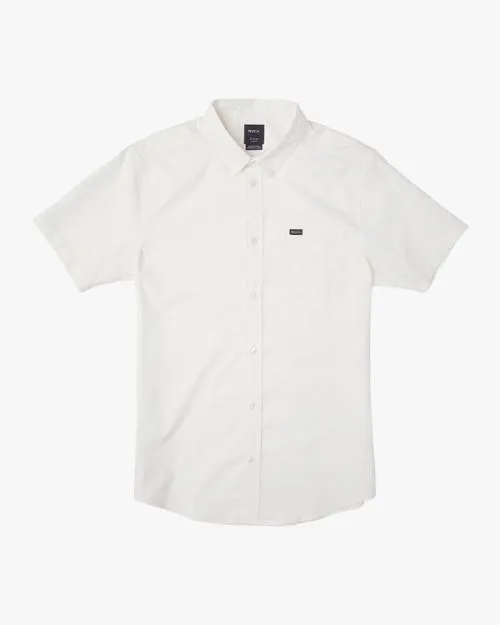Rvca That039ll Do Stretch Short Sleeve Shirt White Men Shirts and Flannels