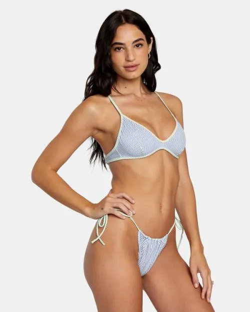 Rvca Tri Stripe Reversible Skimpy Bikini Bottoms Multi Women Bikini Bottoms