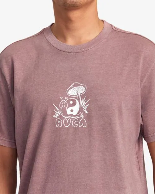 Rvca Trippy Snail Tee Dusty Grape Men Tees and Tanks