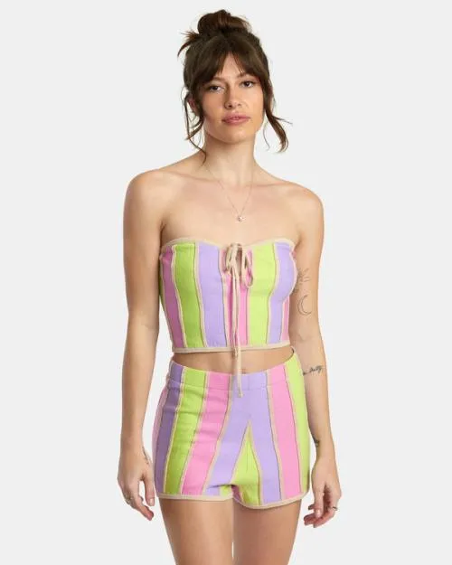 Rvca Upswing Crop Top Multi Women Tops