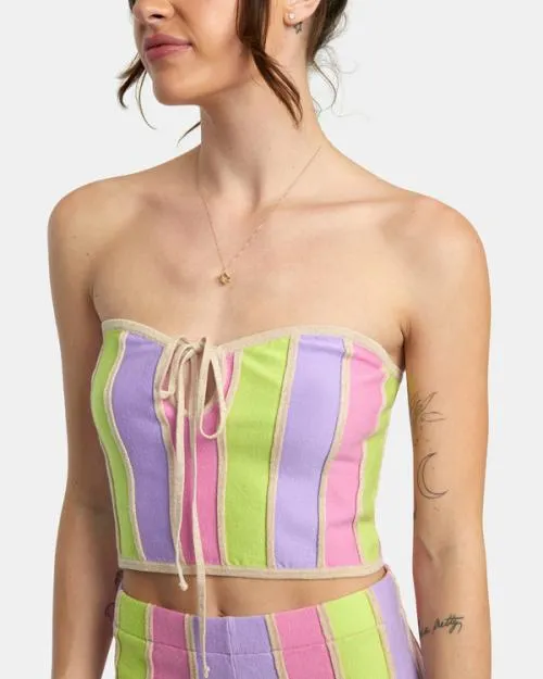 Rvca Upswing Crop Top Multi Women Tops