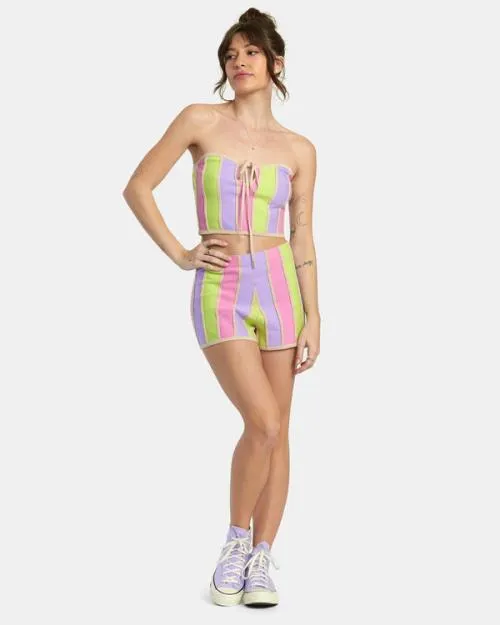Rvca Upswing Crop Top Multi Women Tops
