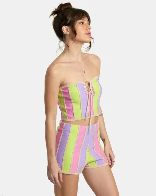 Rvca Upswing Crop Top Multi Women Tops