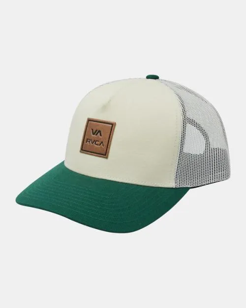 Rvca VA All The Way Curved Brim Trucker Hat Vanilla Men Hats and Beanies