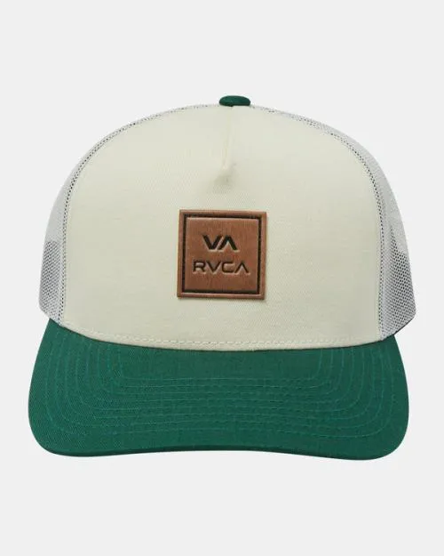 Rvca VA All The Way Curved Brim Trucker Hat Vanilla Men Hats and Beanies
