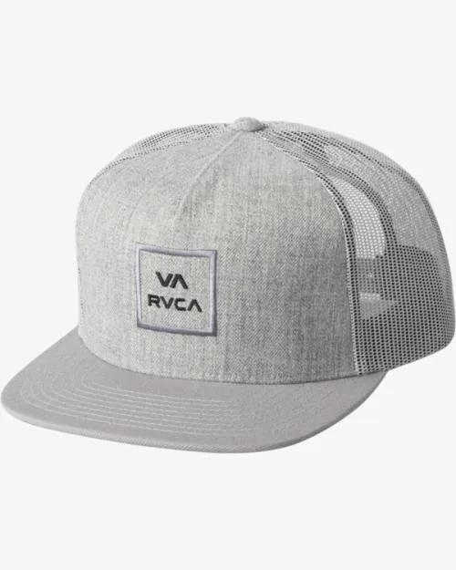 Rvca VA All The Way Trucker Hat Heather Greyblack Men Hats and Beanies
