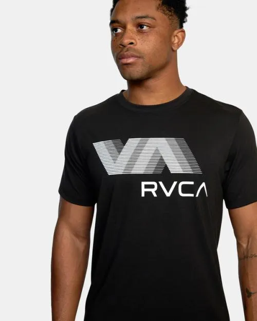 Rvca VA Blur Tee Black SportMen Short Sleeves