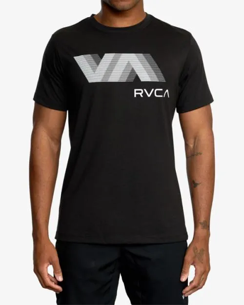 Rvca VA Blur Tee Black SportMen Short Sleeves
