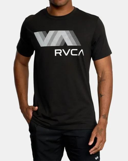 Rvca VA Blur Tee Black SportMen Short Sleeves